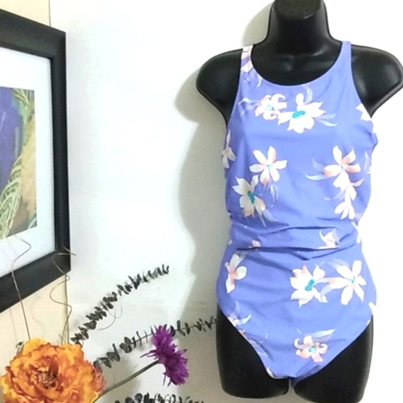 SONSIE BY GRACING LAVENDER CUT-OUT SWIMSUIT - Picture 8 of 9